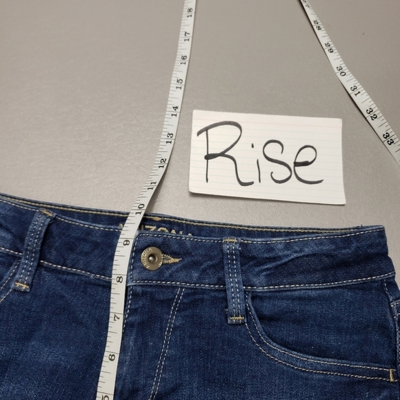 Arizona cuffed hem blue denim jean shorts juniors size 7 - Picture 6 of 8